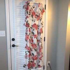 NWT white layered maxi dress